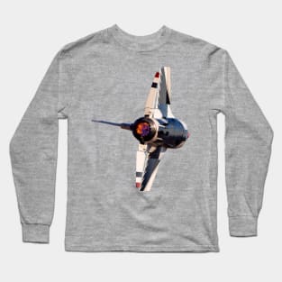 Thunderbird F-16C Afterburner no background Long Sleeve T-Shirt